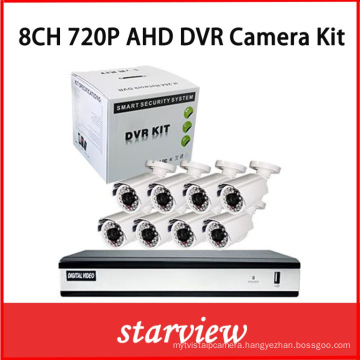 8CH 720 Ahd DVR with 8PCS CCTV Bullet Cameras